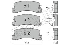 Sada brzdových destiček, kotoučová brzda METELLI 22-0161-0