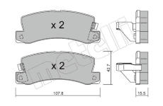 Sada brzdových destiček, kotoučová brzda METELLI 22-0161-1
