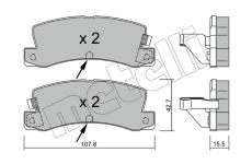 Sada brzdových platničiek kotúčovej brzdy METELLI 22-0161-2