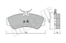 Sada brzdových destiček, kotoučová brzda METELLI 22-0162-0