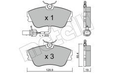 Sada brzdových destiček, kotoučová brzda METELLI 22-0164-1