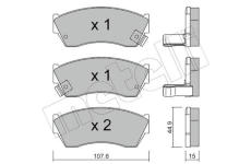 Sada brzdových destiček, kotoučová brzda METELLI 22-0168-0