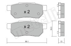 Sada brzdových destiček, kotoučová brzda METELLI 22-0170-0