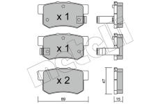 Sada brzdových platničiek kotúčovej brzdy METELLI 22-0173-0
