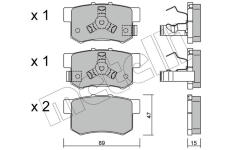 Sada brzdových platničiek kotúčovej brzdy METELLI 22-0173-1