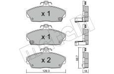 Sada brzdových destiček, kotoučová brzda METELLI 22-0174-0