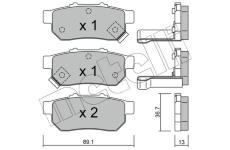 Sada brzdových destiček, kotoučová brzda METELLI 22-0176-1