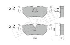 Sada brzdových destiček, kotoučová brzda METELLI 22-0178-0
