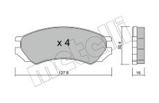 Sada brzdových destiček, kotoučová brzda METELLI 22-0179-0