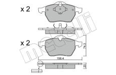 Sada brzdových platničiek kotúčovej brzdy METELLI 22-0181-2