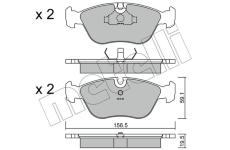 Sada brzdových destiček, kotoučová brzda METELLI 22-0182-0