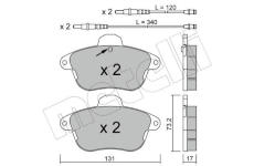 Sada brzdových destiček, kotoučová brzda METELLI 22-0184-1