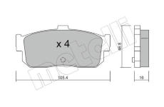 Sada brzdových destiček, kotoučová brzda METELLI 22-0193-0