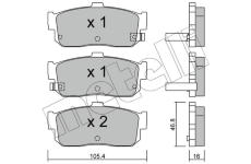 Sada brzdových destiček, kotoučová brzda METELLI 22-0193-1