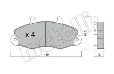 Sada brzdových platničiek kotúčovej brzdy METELLI 22-0194-0