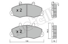 Sada brzdových platničiek kotúčovej brzdy METELLI 22-0194-1