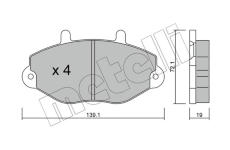 Sada brzdových platničiek kotúčovej brzdy METELLI 22-0195-0