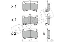 Sada brzdových platničiek kotúčovej brzdy METELLI 22-0196-0