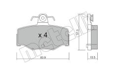 Sada brzdových platničiek kotúčovej brzdy METELLI 22-0199-0