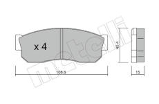 Sada brzdových destiček, kotoučová brzda METELLI 22-0202-0