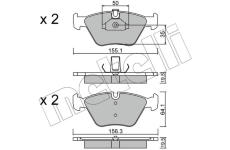 Sada brzdových destiček, kotoučová brzda METELLI 22-0207-0