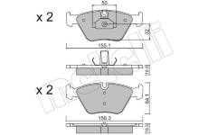 Sada brzdových destiček, kotoučová brzda METELLI 22-0207-5