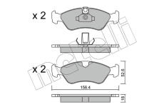 Sada brzdových destiček, kotoučová brzda METELLI 22-0208-0