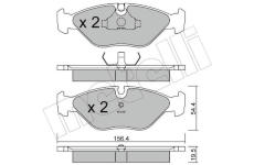 Sada brzdových destiček, kotoučová brzda METELLI 22-0209-0
