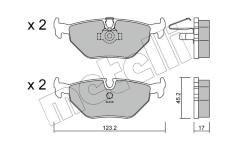 Sada brzdových destiček, kotoučová brzda METELLI 22-0210-0