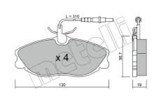 Sada brzdových destiček, kotoučová brzda METELLI 22-0214-0