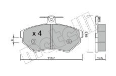 Sada brzdových destiček, kotoučová brzda METELLI 22-0215-0