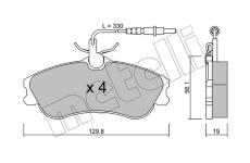 Sada brzdových platničiek kotúčovej brzdy METELLI 22-0217-0