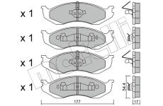 Sada brzdových platničiek kotúčovej brzdy METELLI 22-0218-0