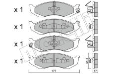 Sada brzdových destiček, kotoučová brzda METELLI 22-0218-1