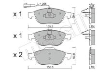 Sada brzdových destiček, kotoučová brzda METELLI 22-0220-1
