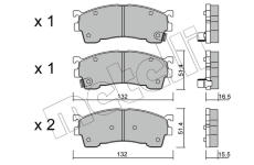 Sada brzdových destiček, kotoučová brzda METELLI 22-0223-1