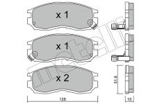 Sada brzdových destiček, kotoučová brzda METELLI 22-0224-0