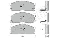 Sada brzdových destiček, kotoučová brzda METELLI 22-0232-1