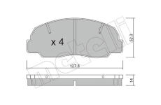 Sada brzdových destiček, kotoučová brzda METELLI 22-0239-0