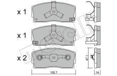 Sada brzdových destiček, kotoučová brzda METELLI 22-0240-0