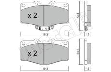 Sada brzdových destiček, kotoučová brzda METELLI 22-0242-0