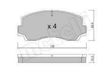 Sada brzdových destiček, kotoučová brzda METELLI 22-0243-0