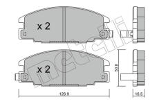 Sada brzdových destiček, kotoučová brzda METELLI 22-0244-0