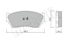 Sada brzdových destiček, kotoučová brzda METELLI 22-0246-0