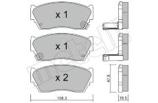 Sada brzdových destiček, kotoučová brzda METELLI 22-0246-1