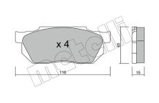 Sada brzdových destiček, kotoučová brzda METELLI 22-0247-0