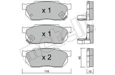 Sada brzdových destiček, kotoučová brzda METELLI 22-0247-1