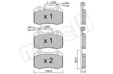Sada brzdových destiček, kotoučová brzda METELLI 22-0251-0