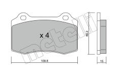 Sada brzdových destiček, kotoučová brzda METELLI 22-0251-2