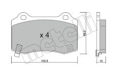 Sada brzdových destiček, kotoučová brzda METELLI 22-0251-6